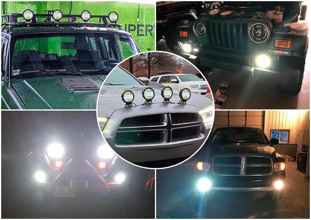 4 -дюймовый светодиодный ламп 72W 4 