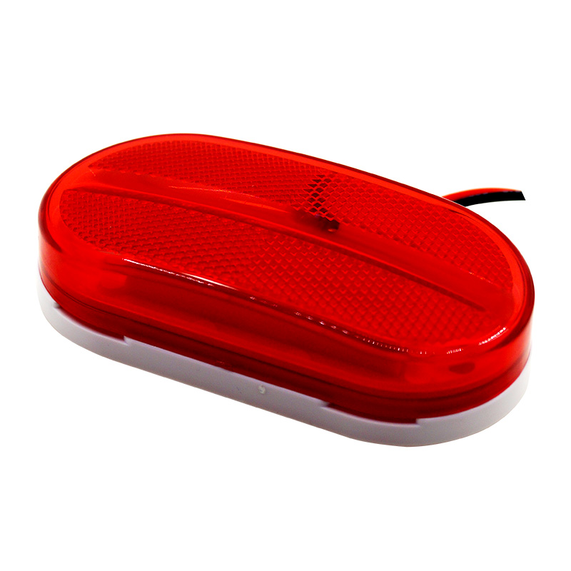 Красный овальный светодиодный боковой габаритный фонарь автомобиля для прицепа