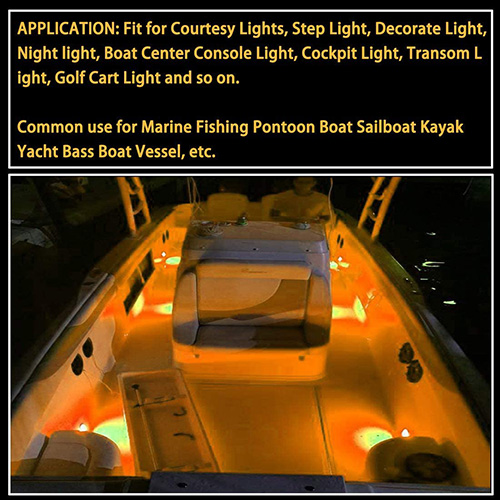 Янтарный индикатор Украшение лодки Светодиодная лампа боковых габаритных огней автомобиля