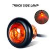 боковой габаритный фонарь янтарный круглой формы для грузовиков
