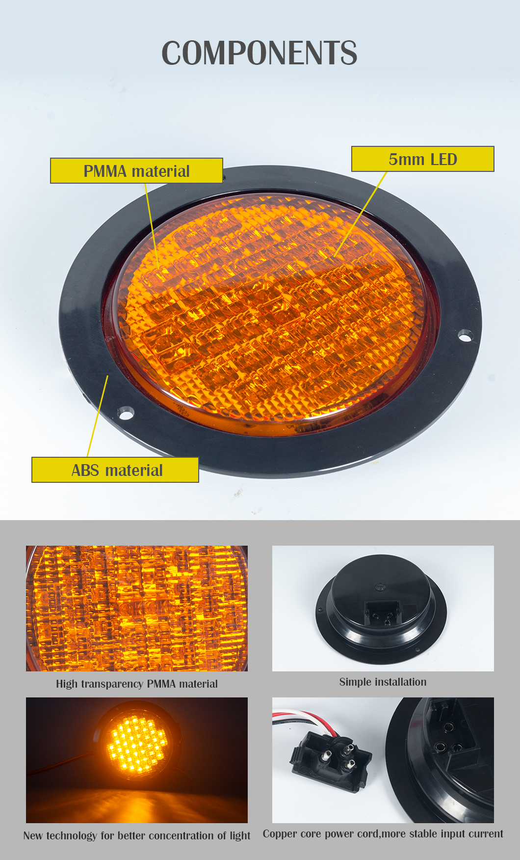 6 -дюймовый светодиодный хвостовой свет