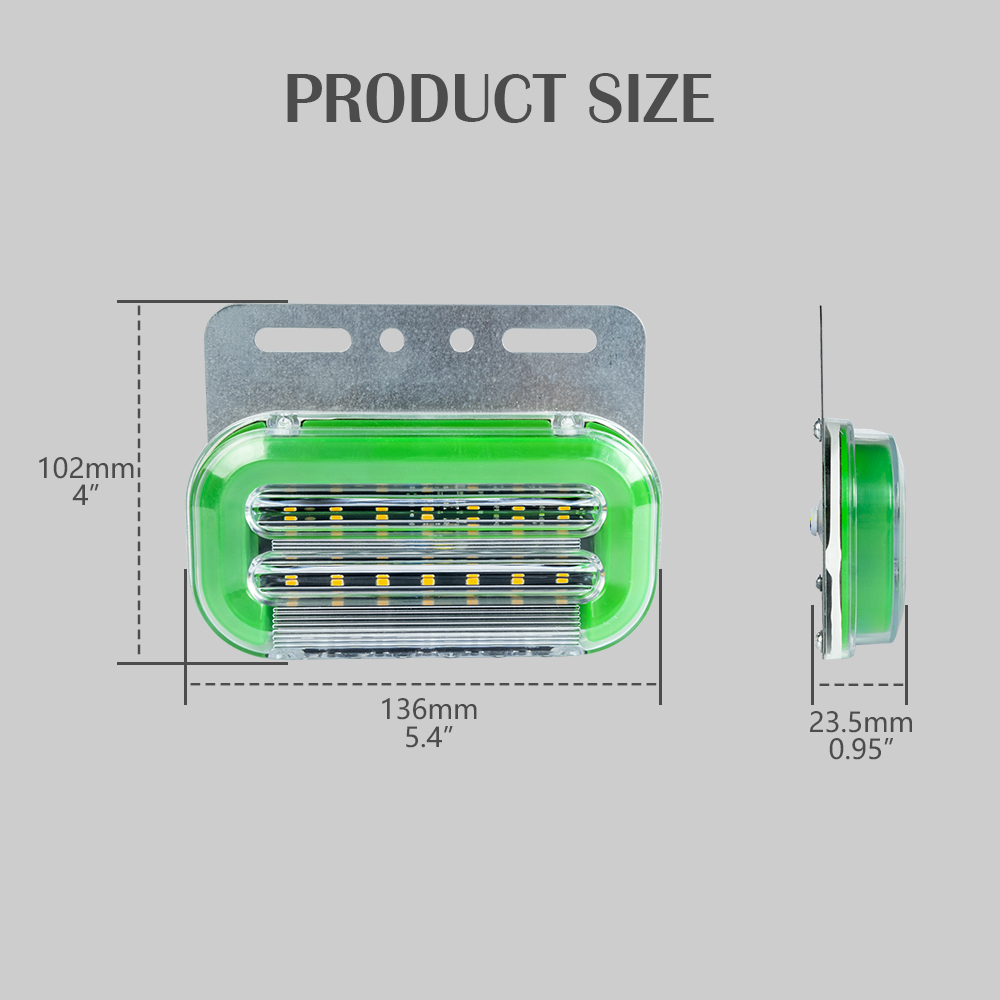 Маркерные огни для груза, маркерные огни для грузовиков, огни маркеров груза, зеленые светодиодные огни, светодиодные маркерные огни для трейлеров