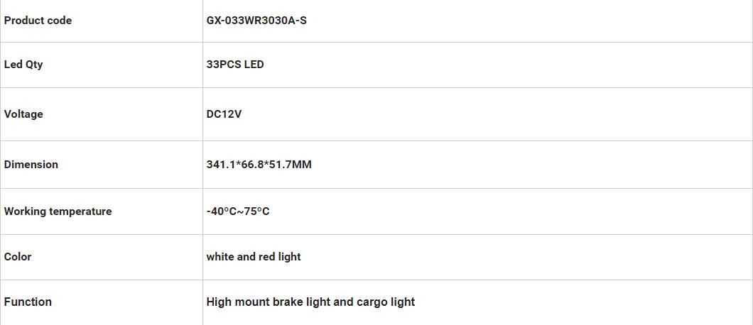 Автомобильный светодиодный третий тормозный свет