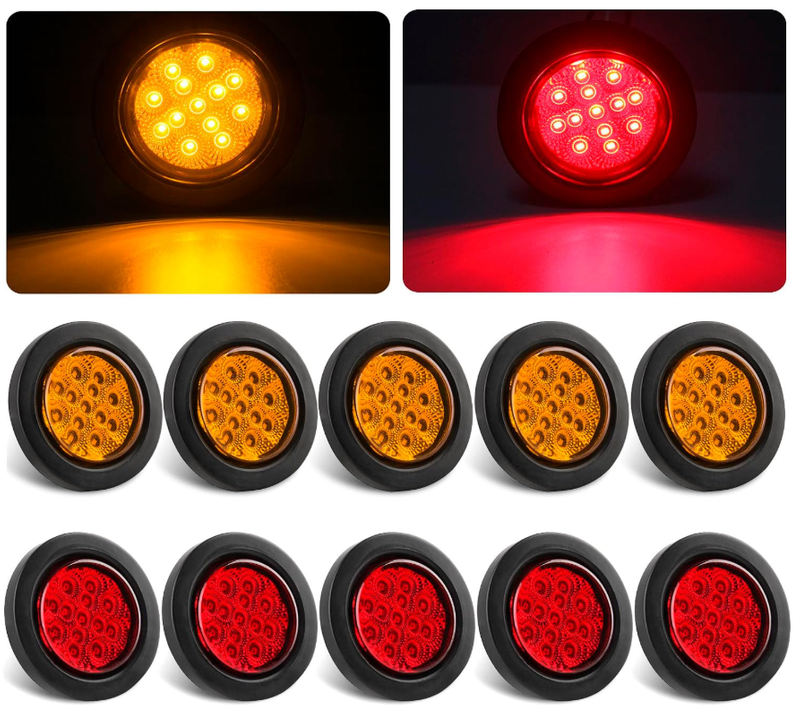 2,5-дюймовые круглые светодиодные боковые габаритные фонари Круглые фонари для прицепов