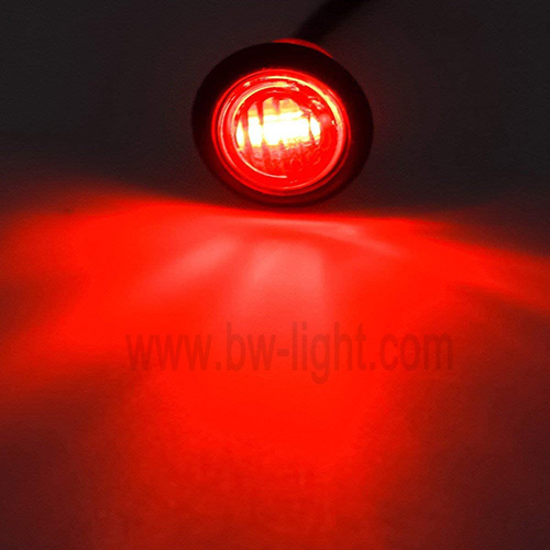 круглый красный светодиодный боковой габаритный фонарь для автомобилей