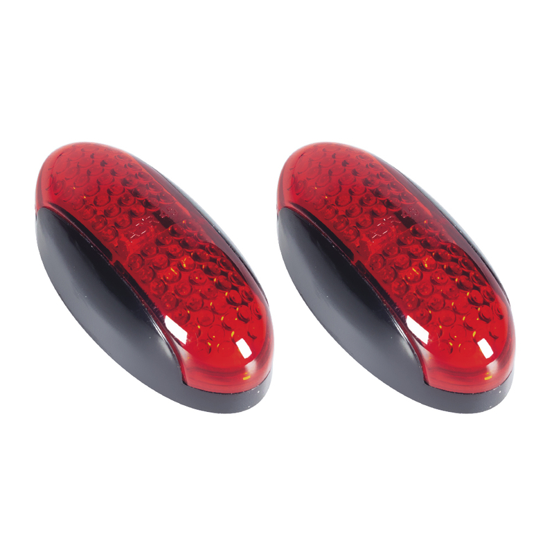 Красная овальная поверхностная монтаж Светодиодный маркер боковой свет
