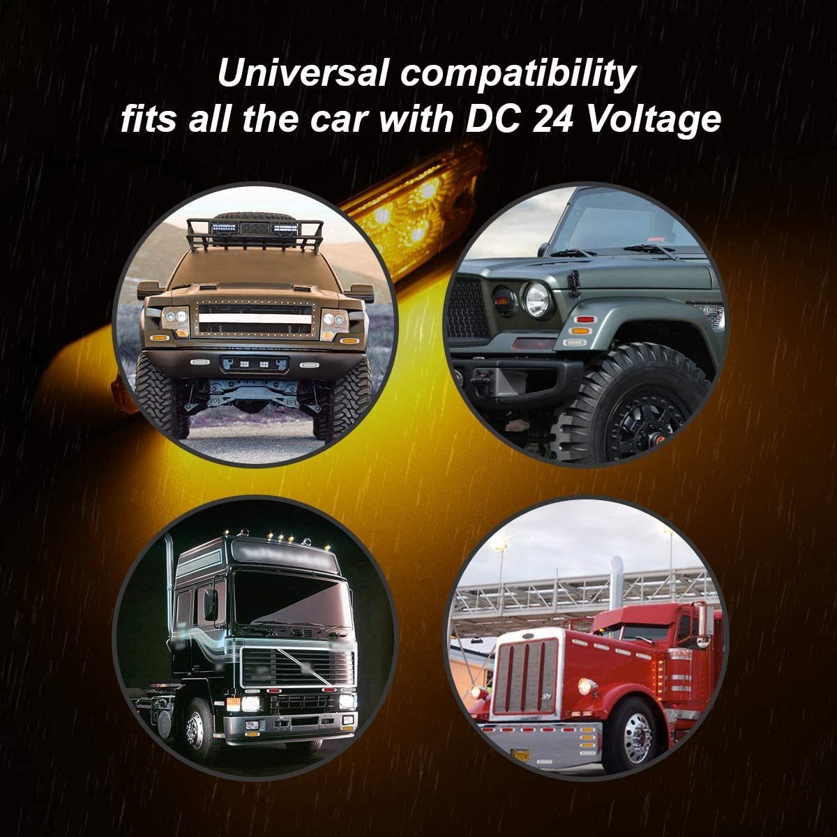 Светодиодный боковой габаритный фонарь для грузовика, светодиодный боковой габаритный фонарь 12 В, желтый светодиодный боковой габаритный фонарь 12 В постоянного тока, желтый боковой габаритный фонарь 3/4 дюйма, светодиодный боковой габаритный фонарь 12 В постоянного тока 3/4 дюйма