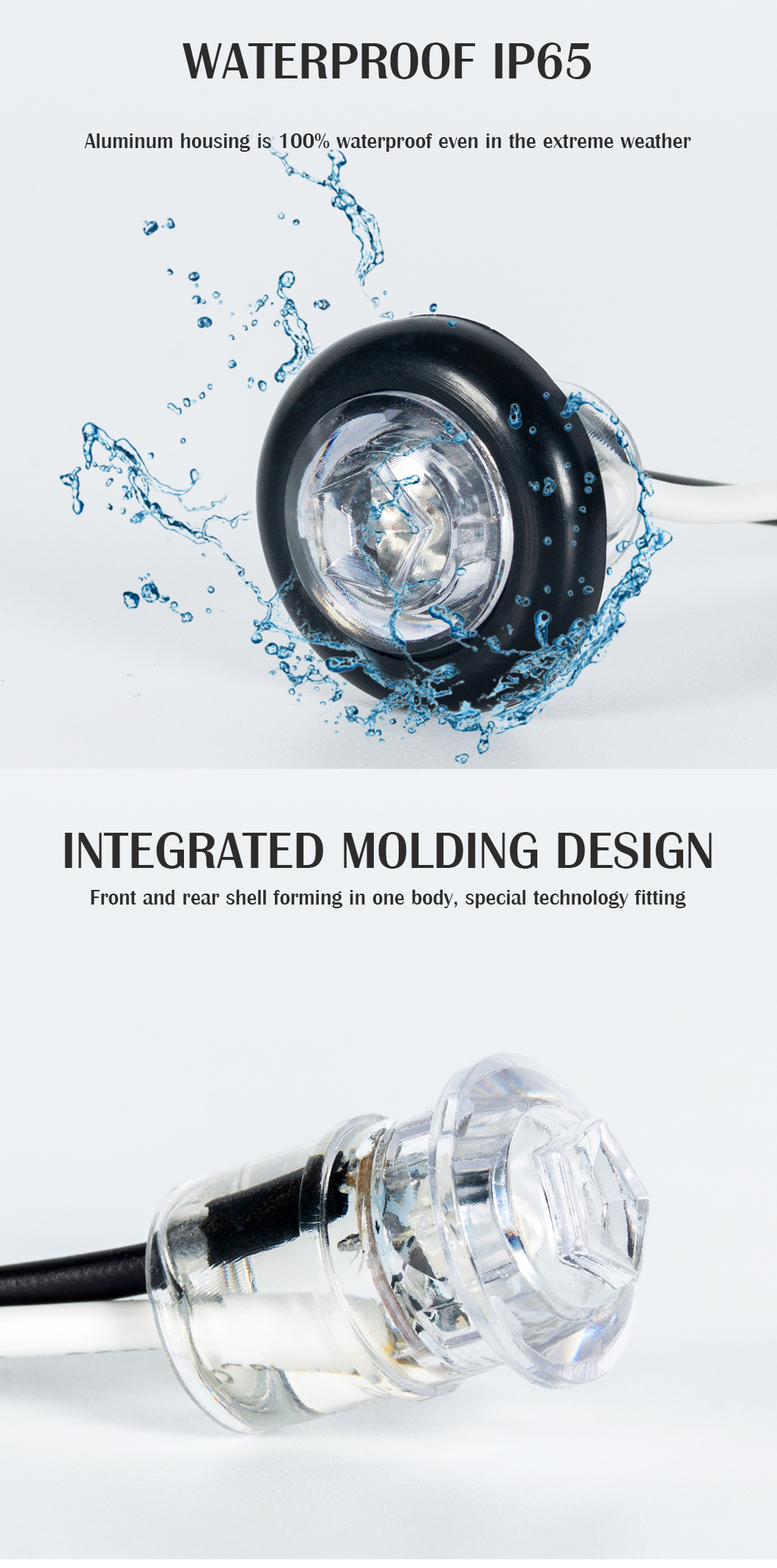 Грузовик огнит водонепроницаемые светодиодные маркерные огни. 1.3/4 