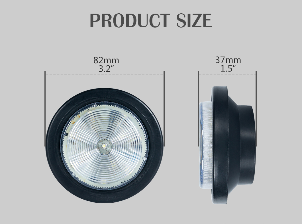 Водонепроницаемые светодиодные боковые маркерные светильники, круглые светодиодные боковые маркерные огни, светодиодные маркерные светильники прицепа, водонепроницаемые круглые светодиодные боковые огни, водонепроницаемые светодиодные светодиодные маркерные светильники прицепа